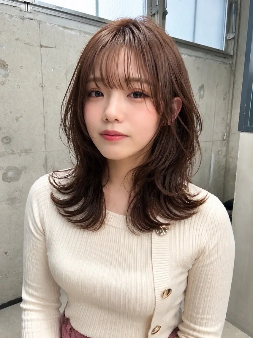 セミロング ヘアカラー 透明感爆モテカラー Hitoshiのヘアスタイル