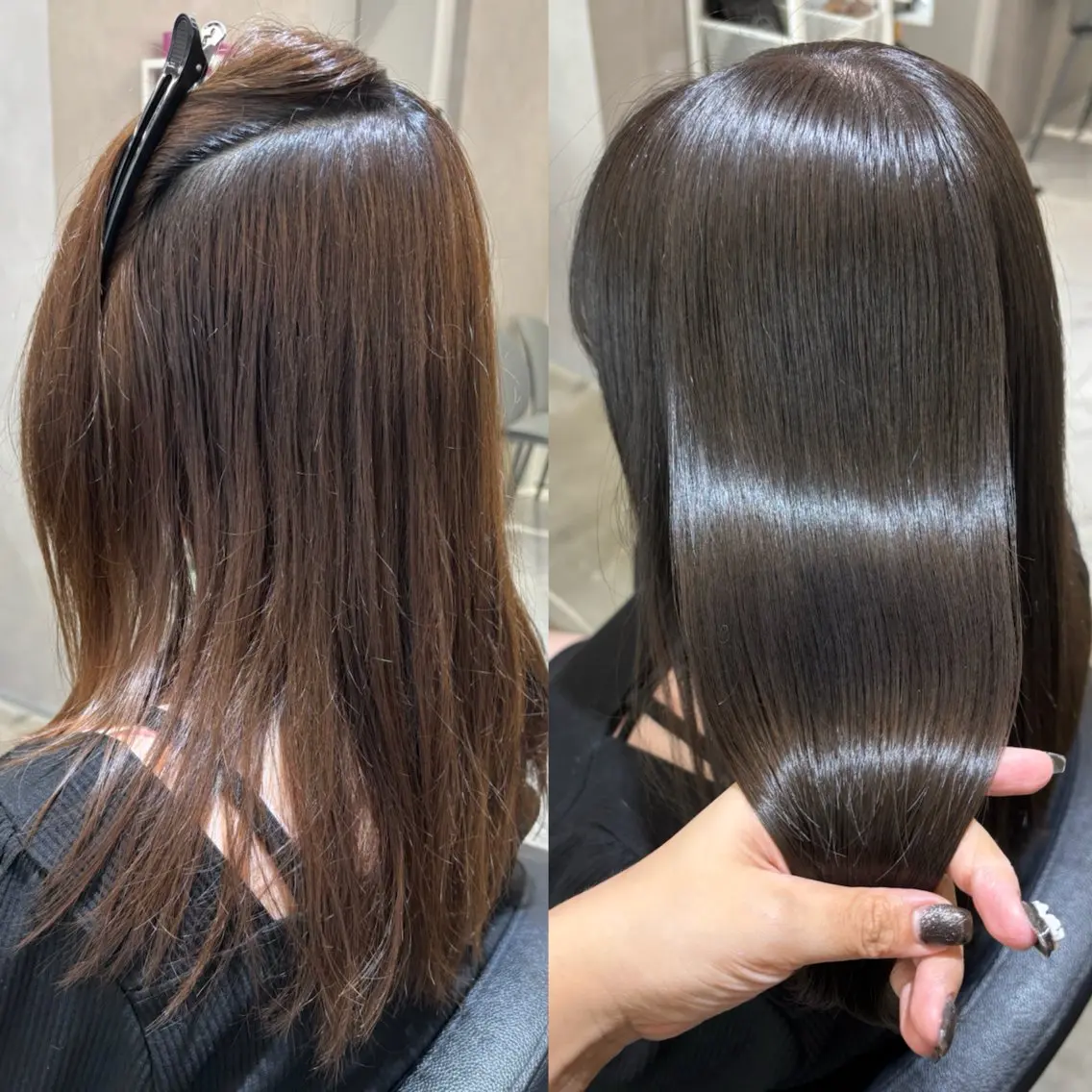 ミディアム カラー 透明感カラー グレージュ オリーブグレージュ オリーブグレー トリートメント カット ヘアカラー トリートメント 女性限定マンツーマン 渋谷Roiめぐみのヘアスタイル