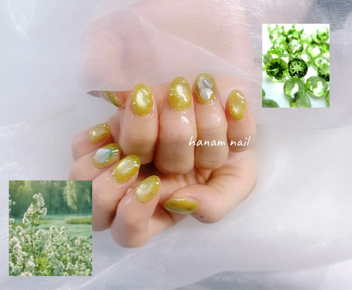 ネイル ハンドネイル hanam nail 🌿🩵ハナムネイルのネイルデザイン