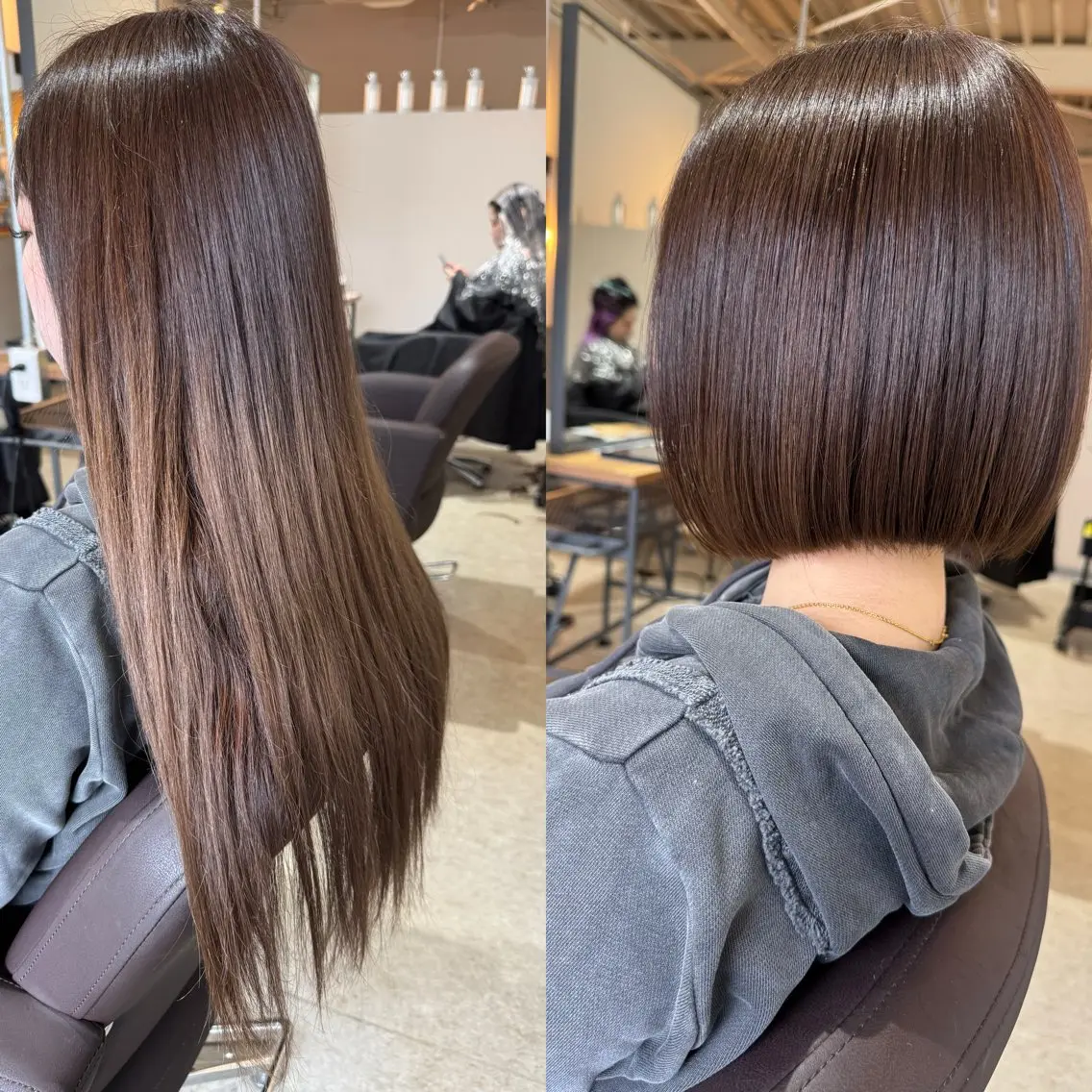 ショート ボブ 韓国風ヘア レイヤーカット ショートヘア 縮毛矯正 ✨髪質改善美髪矯正✨ ボブ/韓国レイヤー✨のヘアスタイル