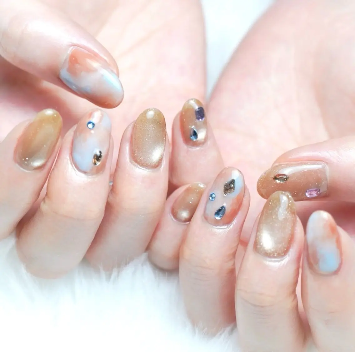 ミディアム ハンドネイル Re nailのネイルデザイン