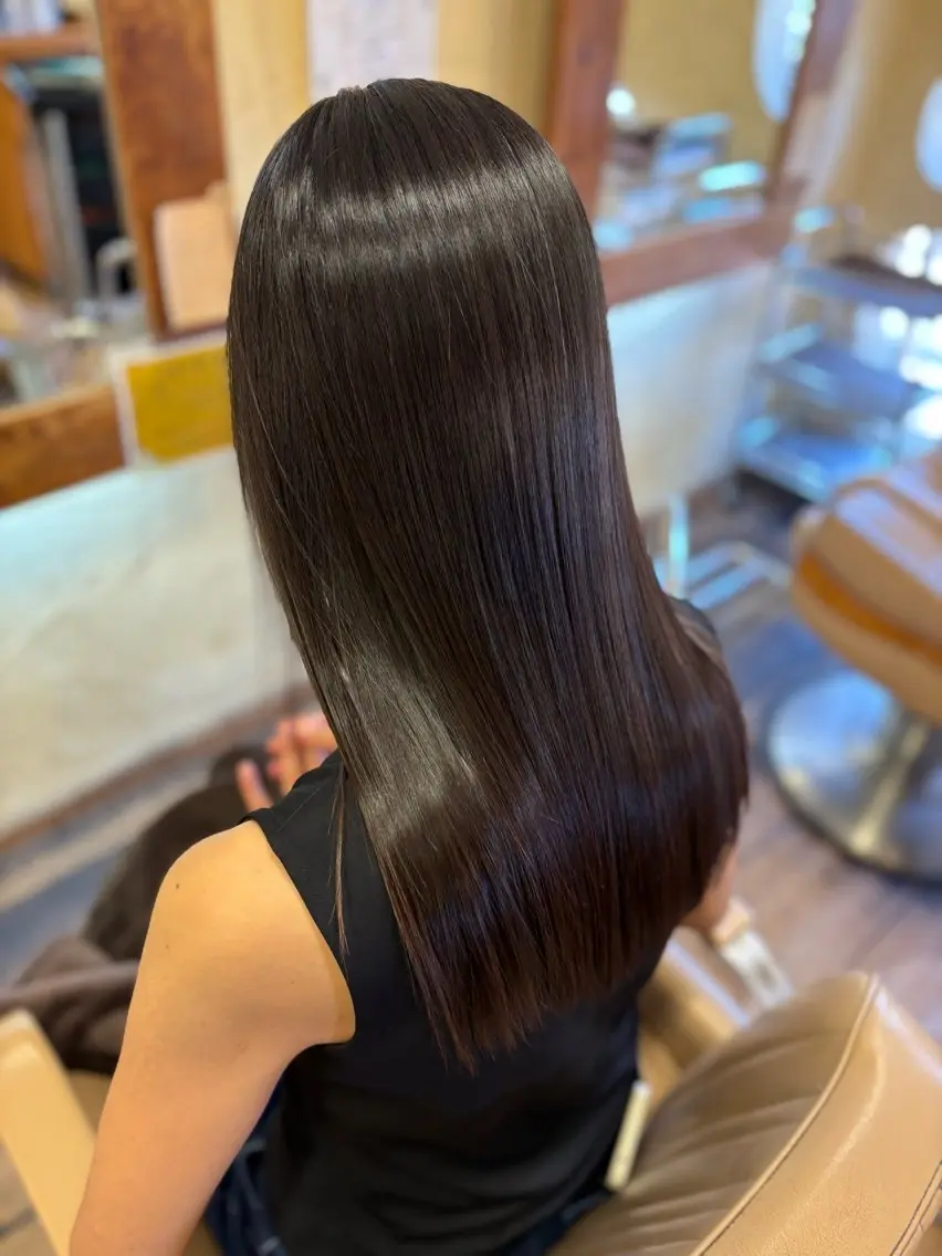 ロング カット トリートメント ヘアセット 柘植 雅大のヘアスタイル