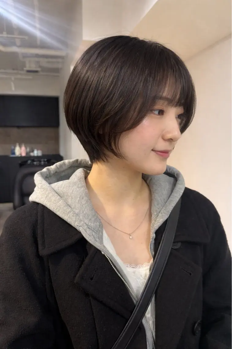 ショート ボブ ショートヘア カット 丸みショートボブ Narumi✂︎のヘアスタイル