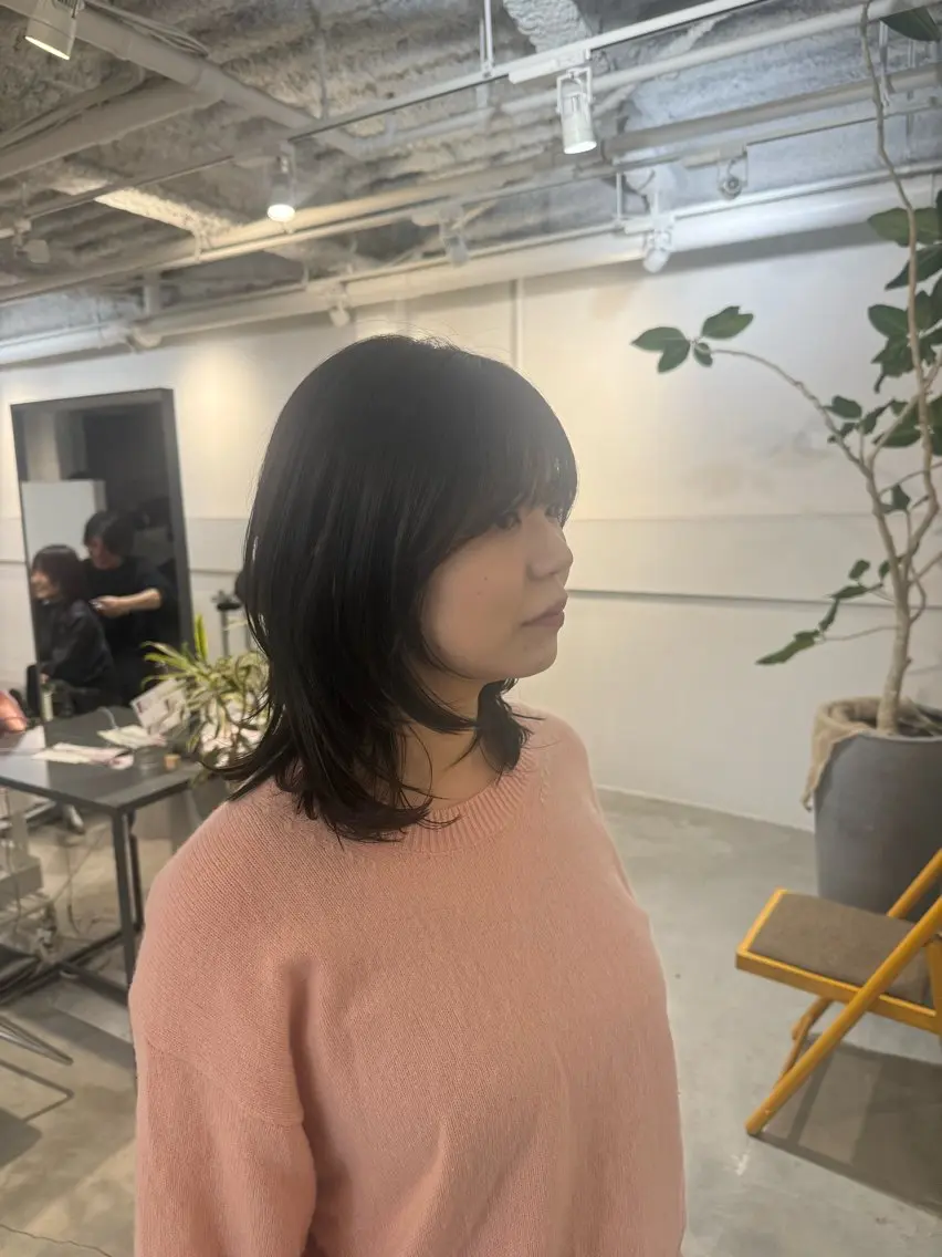 セミロング カット ヘアカラー トリートメント 新宿/顔周りカット +レイヤー＝しずく♩のヘアスタイル