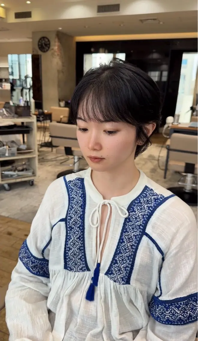 ショート ハンサムショート ショートヘア 新宿/透明感カラー/ 髪質改善/早野大空のヘアスタイル