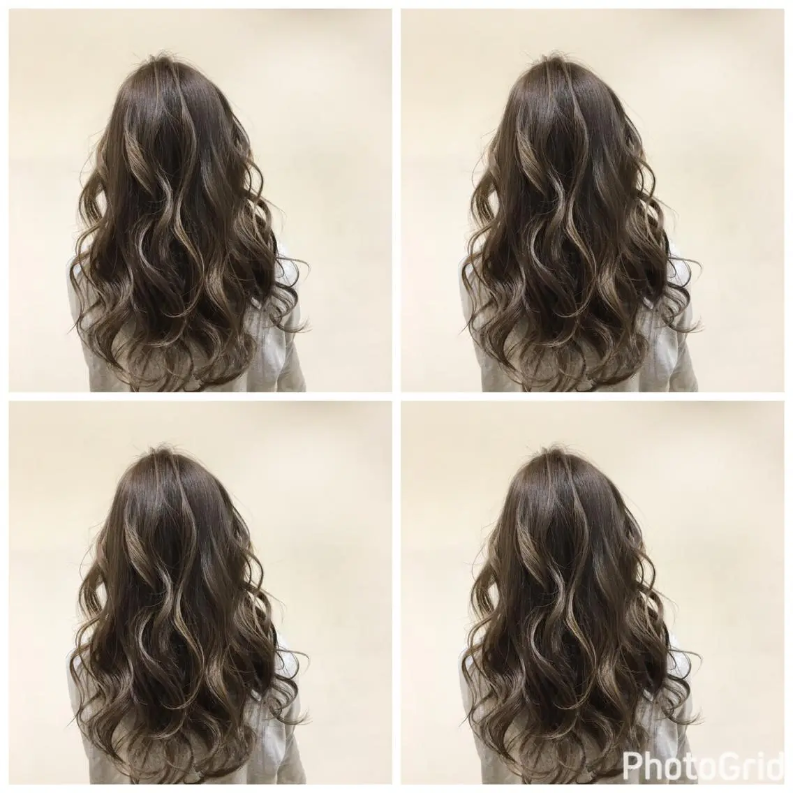 ロング カラー グレージュ ハイライトカラー ハイライト Rubik's江坂 ルービックえさかのヘアスタイル