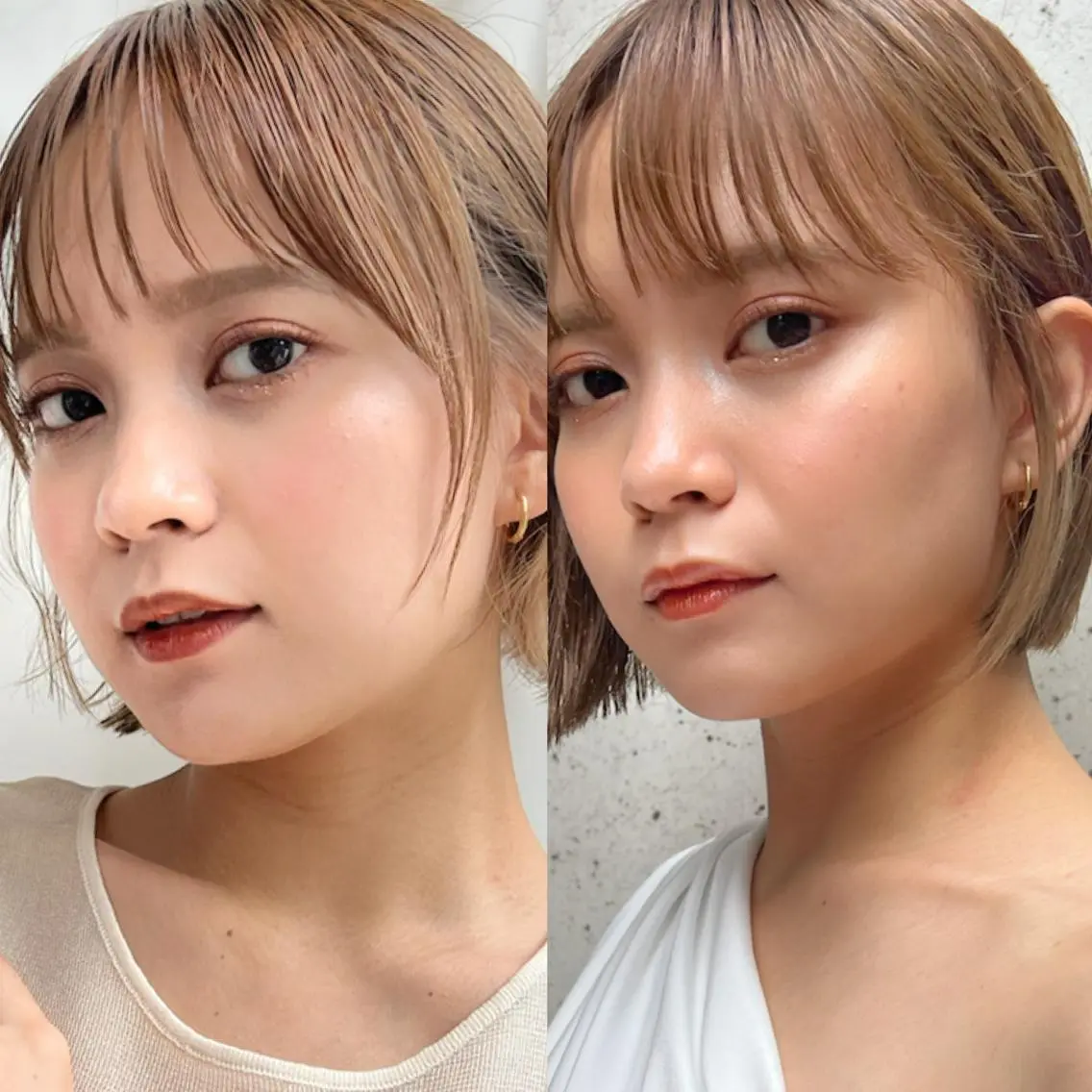ショート カラー ベージュカラー 透明感カラー グレージュ ボブ カット ヘアカラー トリートメント レイヤー専門家 ダブルカラー修のヘアスタイル