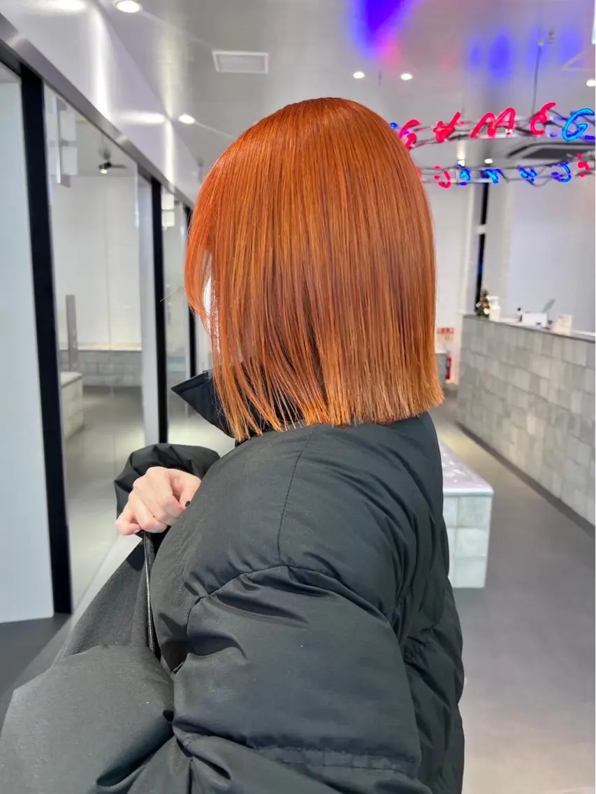 ミディアム カラー ヘアアレンジ ヘアカラー トリートメント 💟ケア×ハイトーン 💟／ミオのヘアスタイル