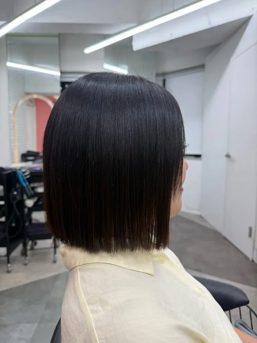 縮毛矯正 艶カラー✨️縮毛矯正 ☁みさ🫧🤍のヘアスタイル