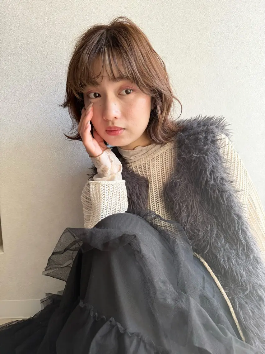 ショート カラー パーマ ヘアアレンジ アディクシーカラー 透明感カラー インナーカラー 【暗め透明感カラー】 【インナー】小島良太のヘアスタイル