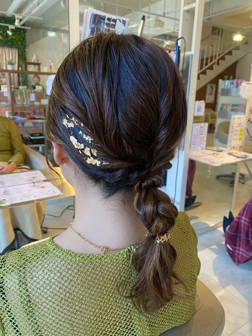 ヘアアレンジ ヘアセット 岡田 奈々のヘアスタイル