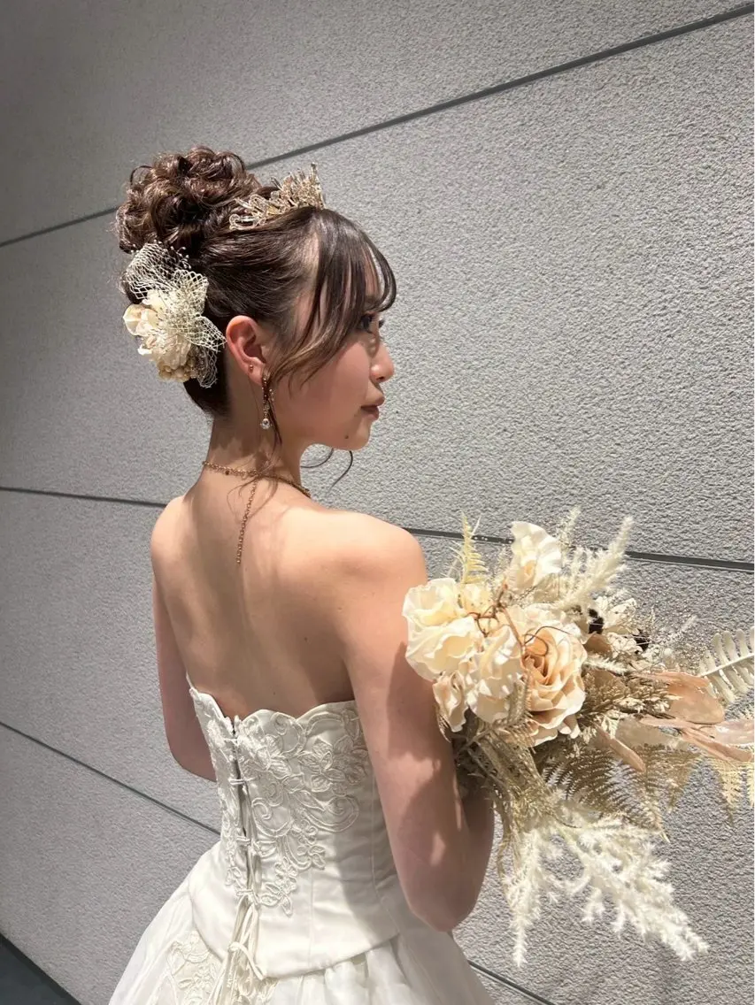 【お呼ばれヘア】ヘアアレンジ💐‎🩵⚠️補足説明ご確認お願いいたします！の写真