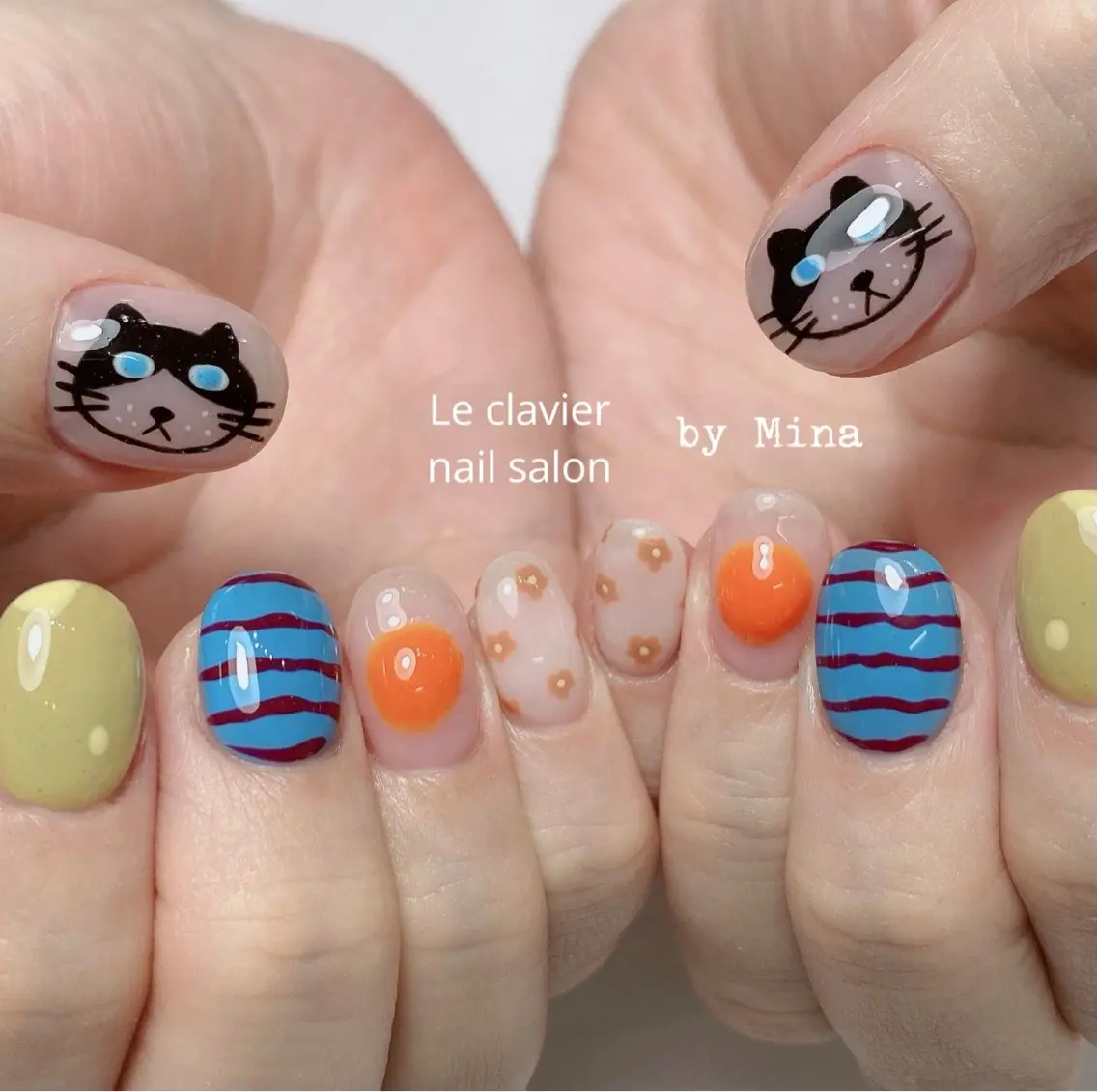 ネイル アートネイル 長さ出し ジェルネイル パラジェル スカルプネイル Mina Nailのネイルデザイン