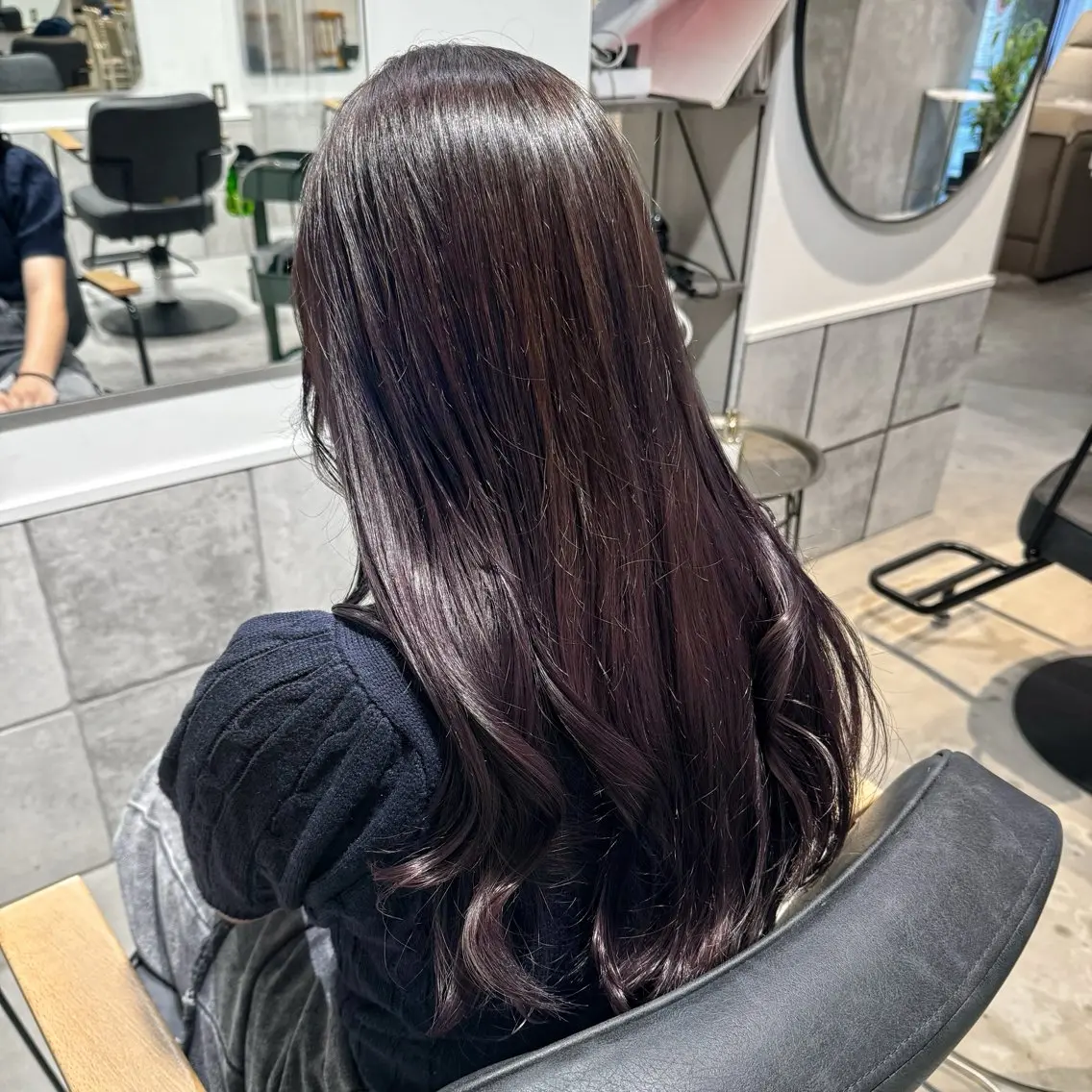 ロング カラー ブリーチ グレージュ ラベンダーカラー ラベンダーグレージュ ラベンダーグレー カット ヘアカラー 𝐇𝐢𝐧𝐚 ⟡.·のヘアスタイル