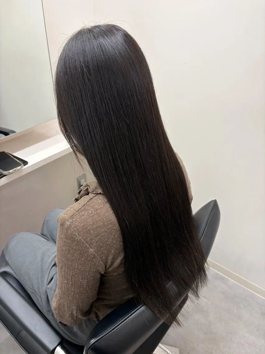 セミロング 髪質改善 トリートメント ヘアカラー トリートメント 髪質改善/縮毛矯正/ 艶カラー/登貴のヘアスタイル