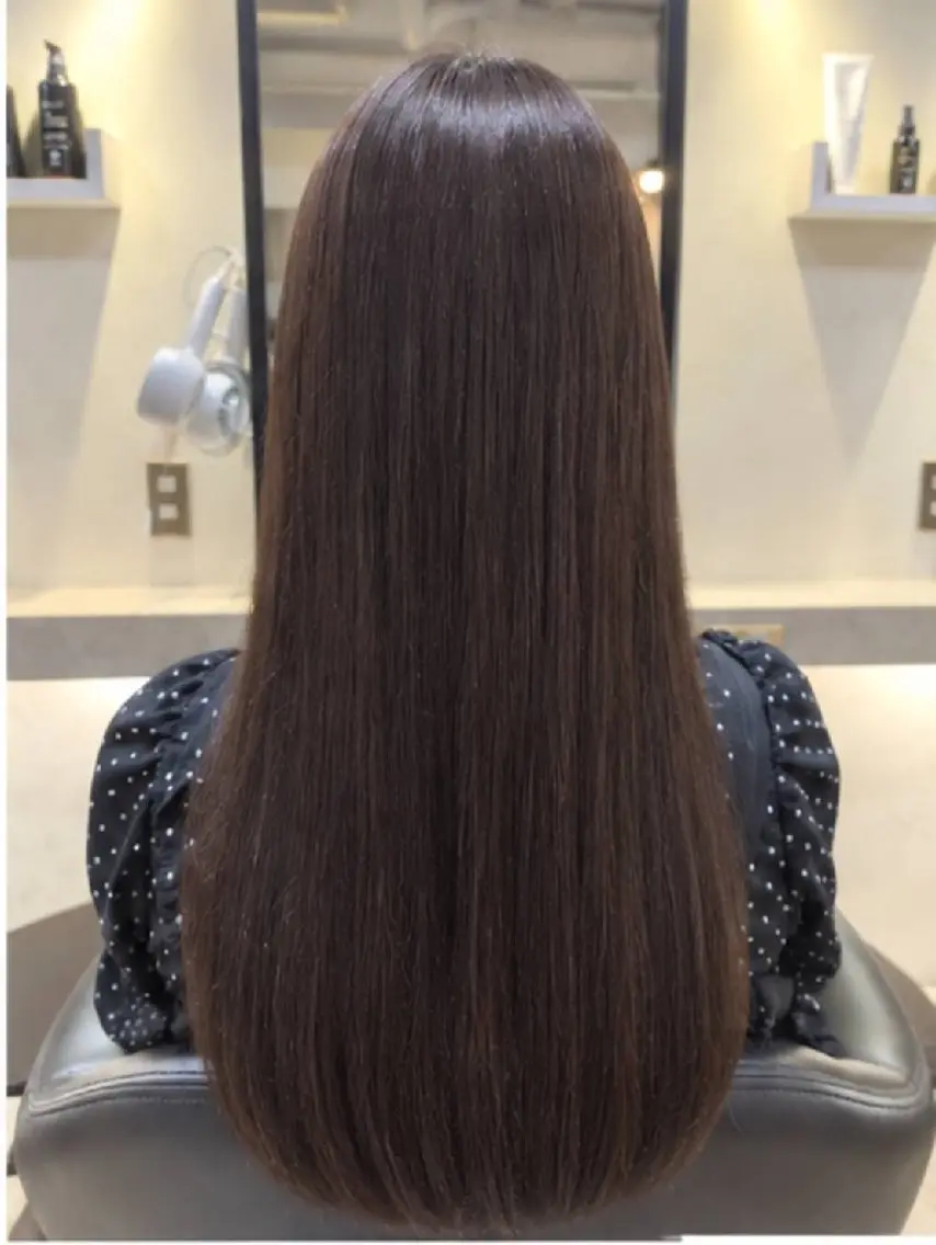 ロング カラー 田中 賀菜衣のヘアスタイル