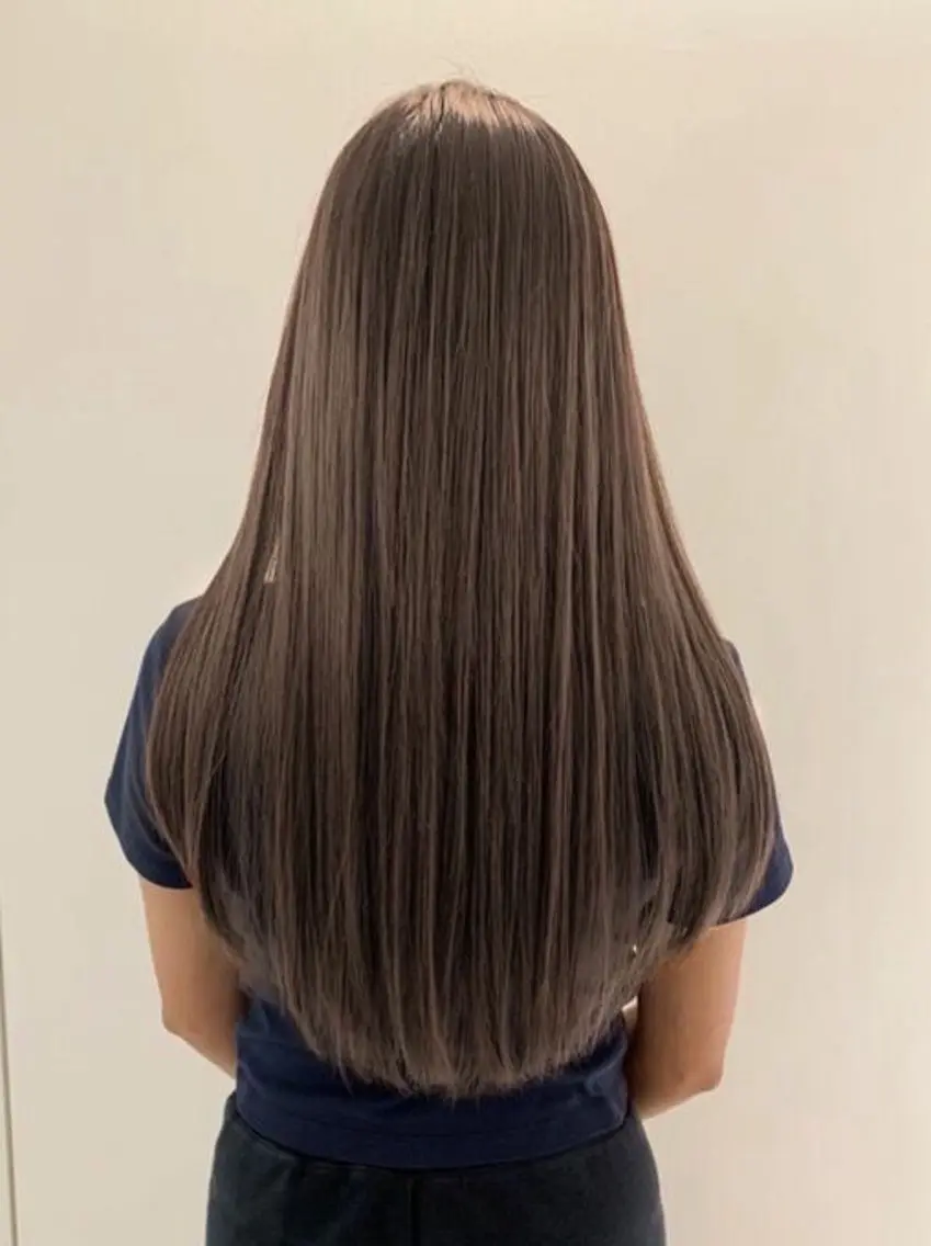 ロング パーマ ストレートパーマ 縮毛矯正 コテ巻き風パーマ🫧 韓国パーマ反町海大のヘアスタイル