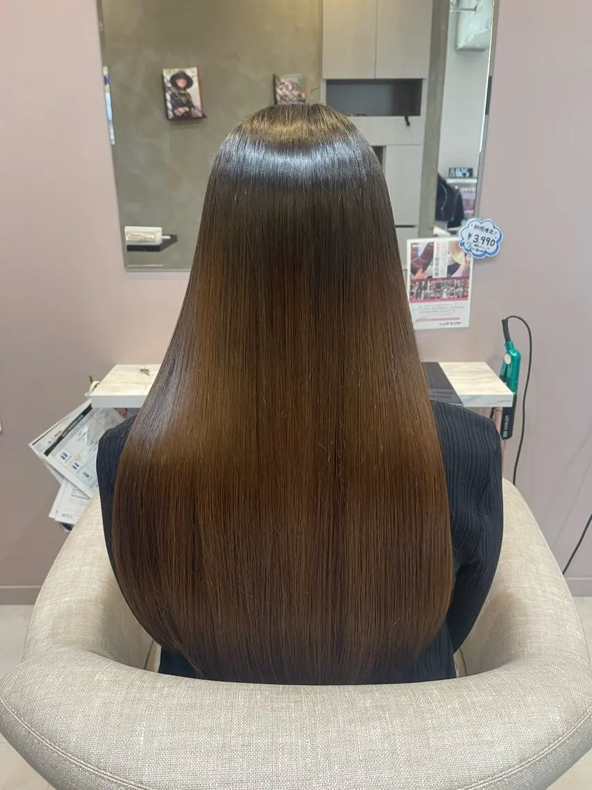 ロング カット 縮毛矯正 トリートメント 🌼縮毛矯正🌼 中野有騎🦕のヘアスタイル