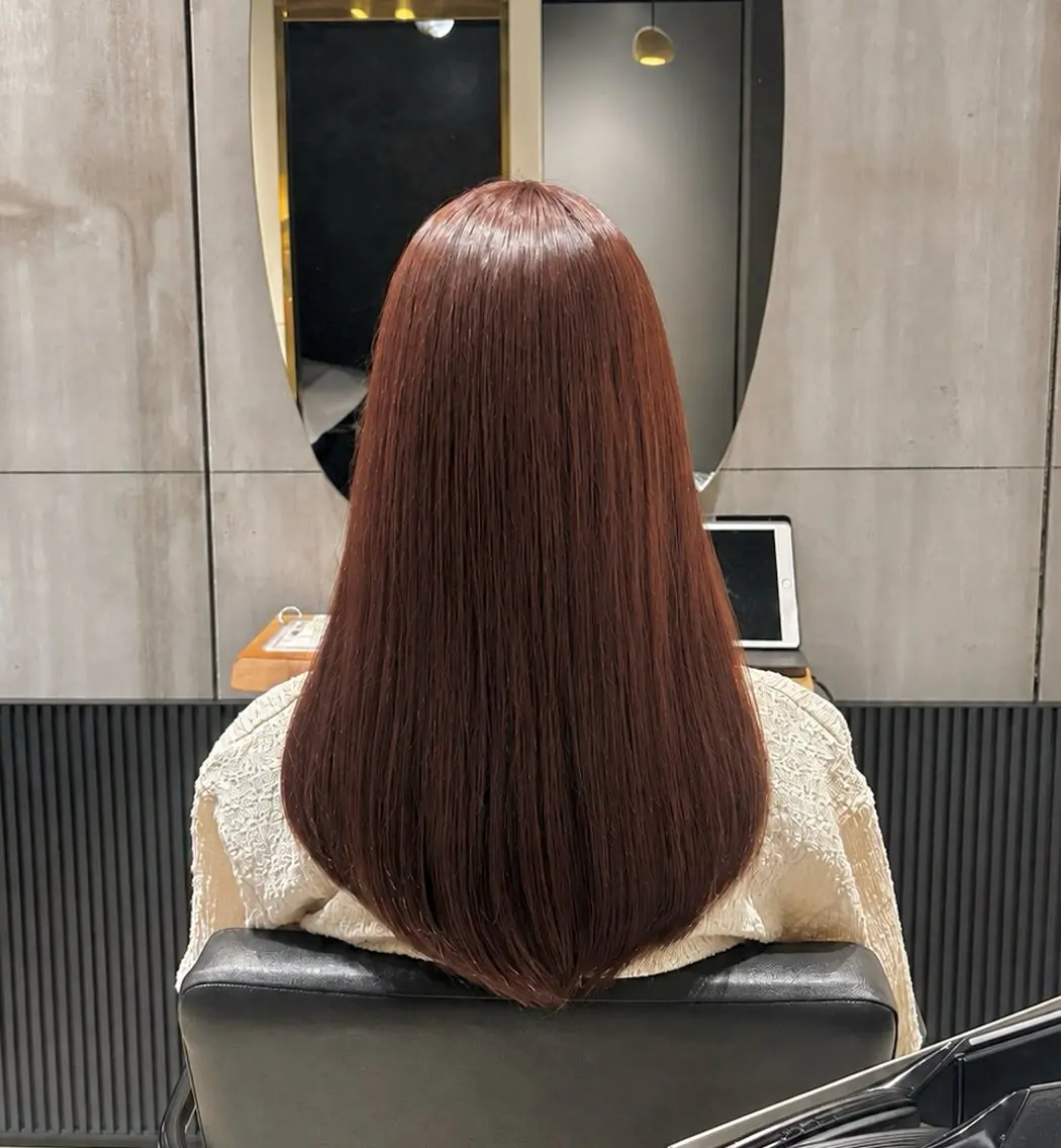 ロング カラー ブラウンカラー ピンクカラー トリートメント ヘアカラー トリートメント パーマモデル募集/ みはなのヘアスタイル