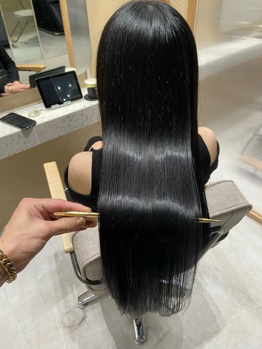 ロング ヘアカラー トリートメント 🦉静かに過ごしたい 方、個室席🦉タナカのヘアスタイル