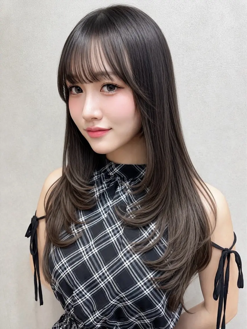 セミロング カット ヘアカラー トリートメント maya🇰🇷韓国 レイヤー/顔まわりのヘアスタイル