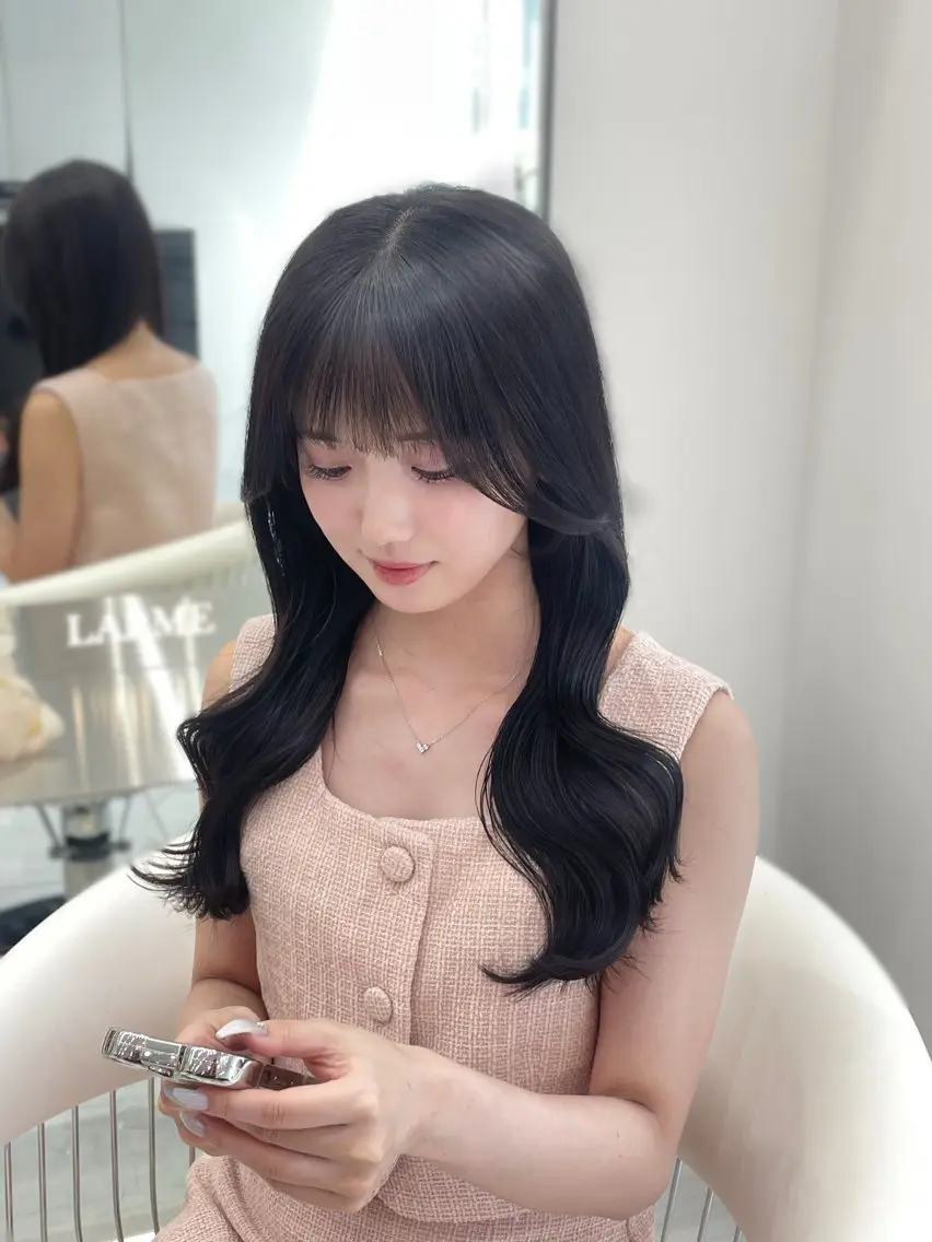 ロング ヘアカラー トリートメント 🎀Ami/新宿/レ イヤー/韓国ヘア🎀のヘアスタイル