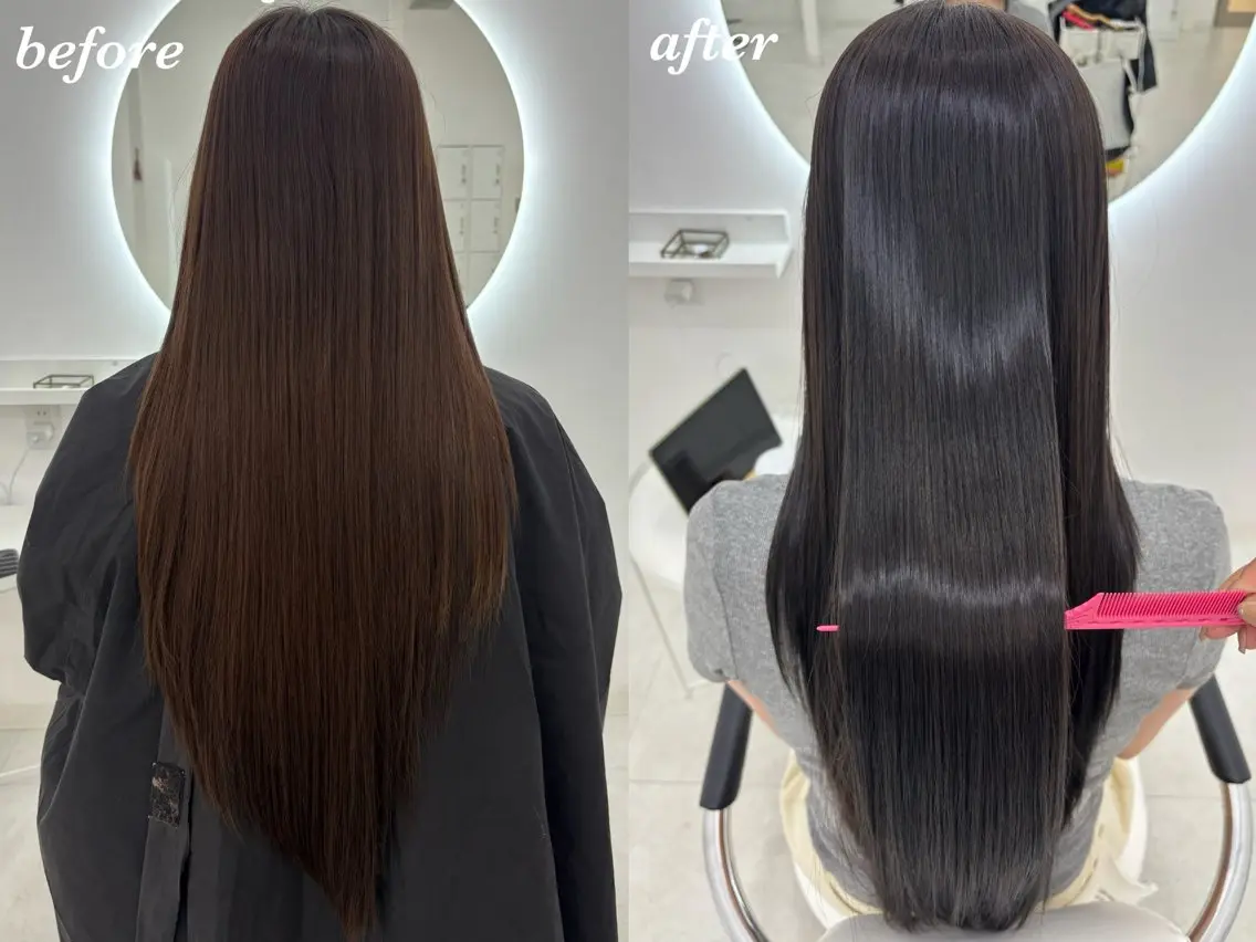 ロング カラー カット ヘアカラー トリートメント 【aini天王寺】 𝐚𝐢𝐫𝐢✂︎のヘアスタイル