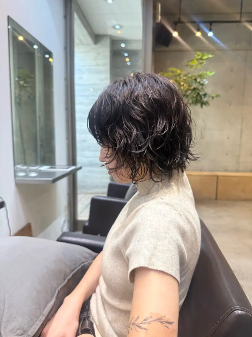 ショート カット パーマ 🇺🇸朝5分で簡単 海外風パーマ🇺🇸のヘアスタイル
