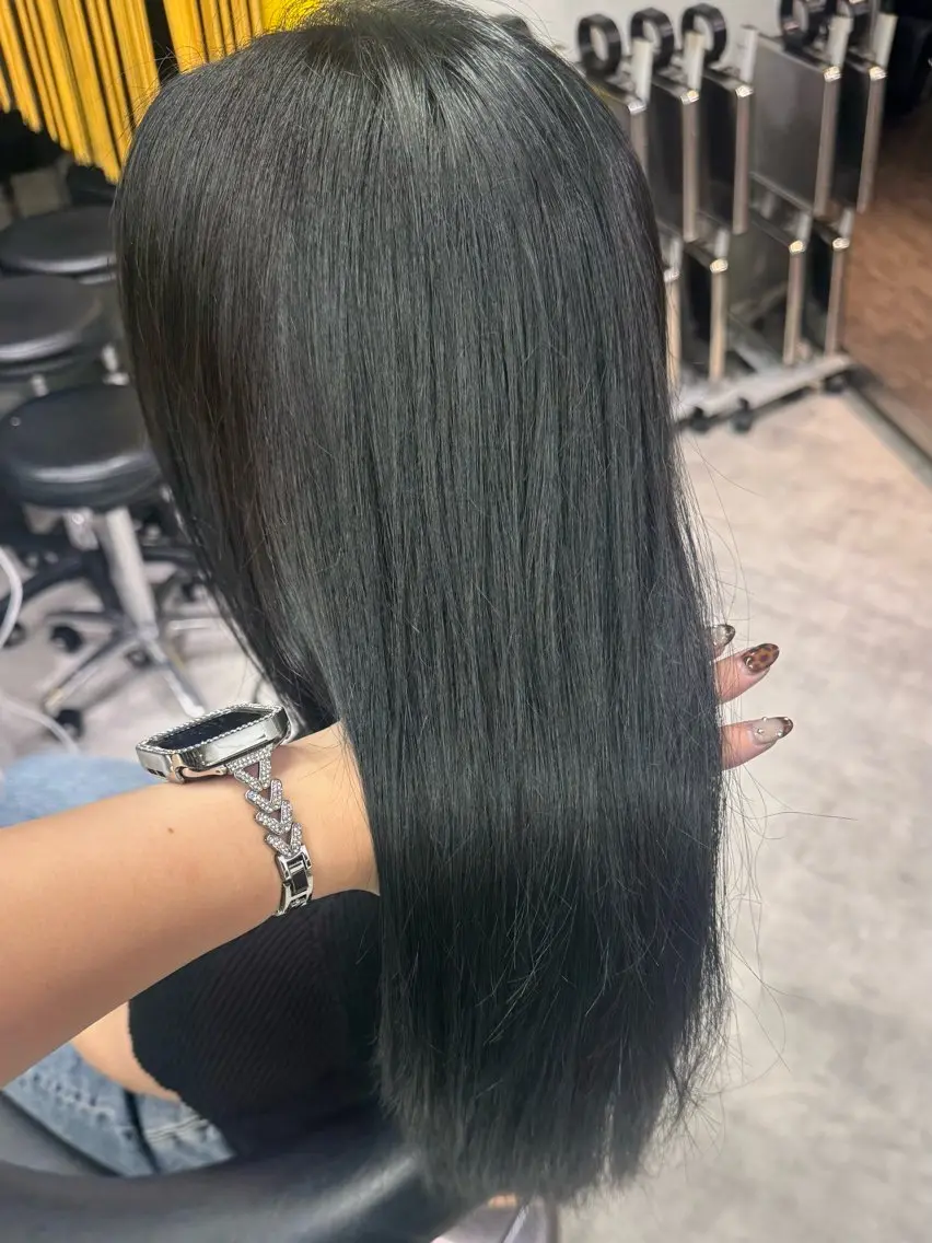 ロング カラー 黒髪 ブルーカラー ブルーブラック ヘアカラー ♥ 似合わせカラー / Kanami ♥のヘアスタイル