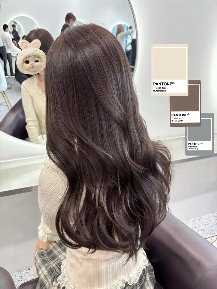 セミロング カラー ブリーチ 透明感カラー グレージュ ミルクティーグレージュ ブリーチなしカラー カット ヘアカラー トリートメント 🌸グレージュ/ ベージュ🌸yutaのヘアスタイル