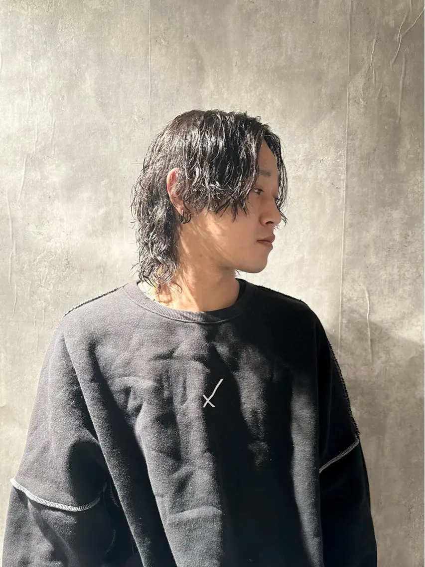 メンズ マッシュ メンズパーマ メンズツイストパーマ 波巻きパーマ メンズウルフカット カット ヘアカラー パーマ トリートメント 骨格補正施術/メンズ 専門美容師/YUYAのヘアスタイル