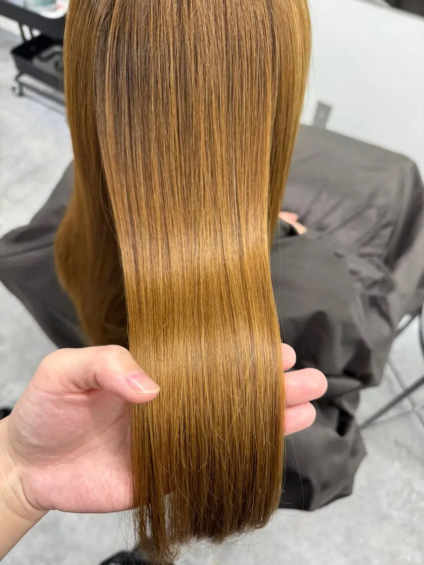 セミロング トリートメント 酸熱トリートメント 髪質改善メニュー 長井 美佐子のヘアスタイル