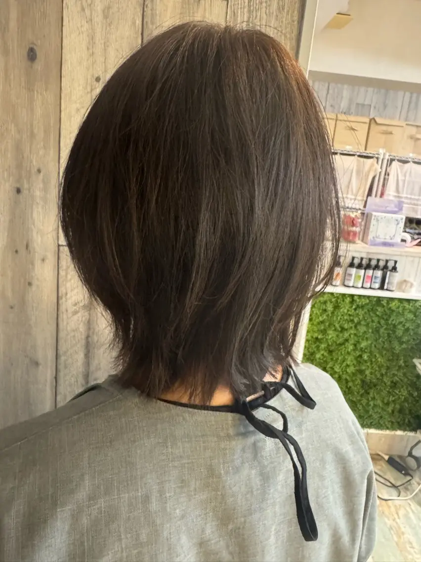 ショート ボブ レイヤーカット ウルフカット カット ヘアカラー トリートメント 🌳池袋美容室🌳 albero林美里のヘアスタイル