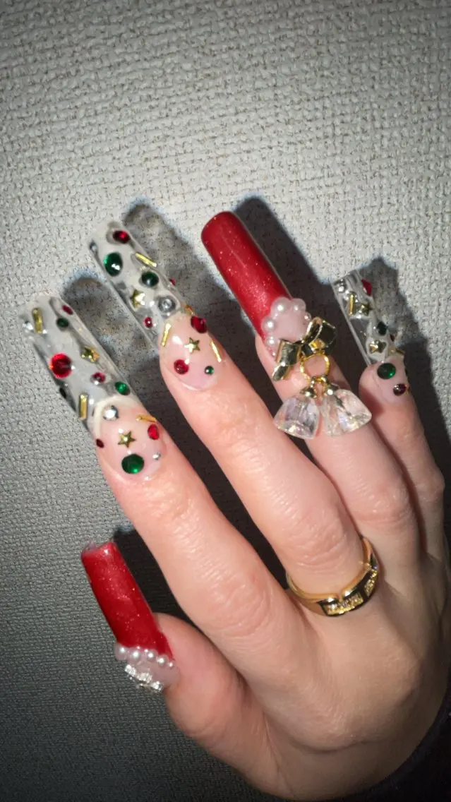 ネイル ラメ(グリッター) RICO Nail パーツつけ放題🌈のネイルデザイン