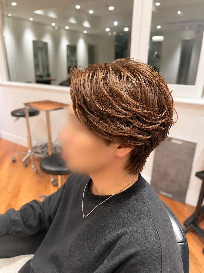 パーマ メンズ メンズパーマ メンズウルフカット ウルフカット ニュアンスパーマ 🌷パーマ nanami🌷のヘアスタイル