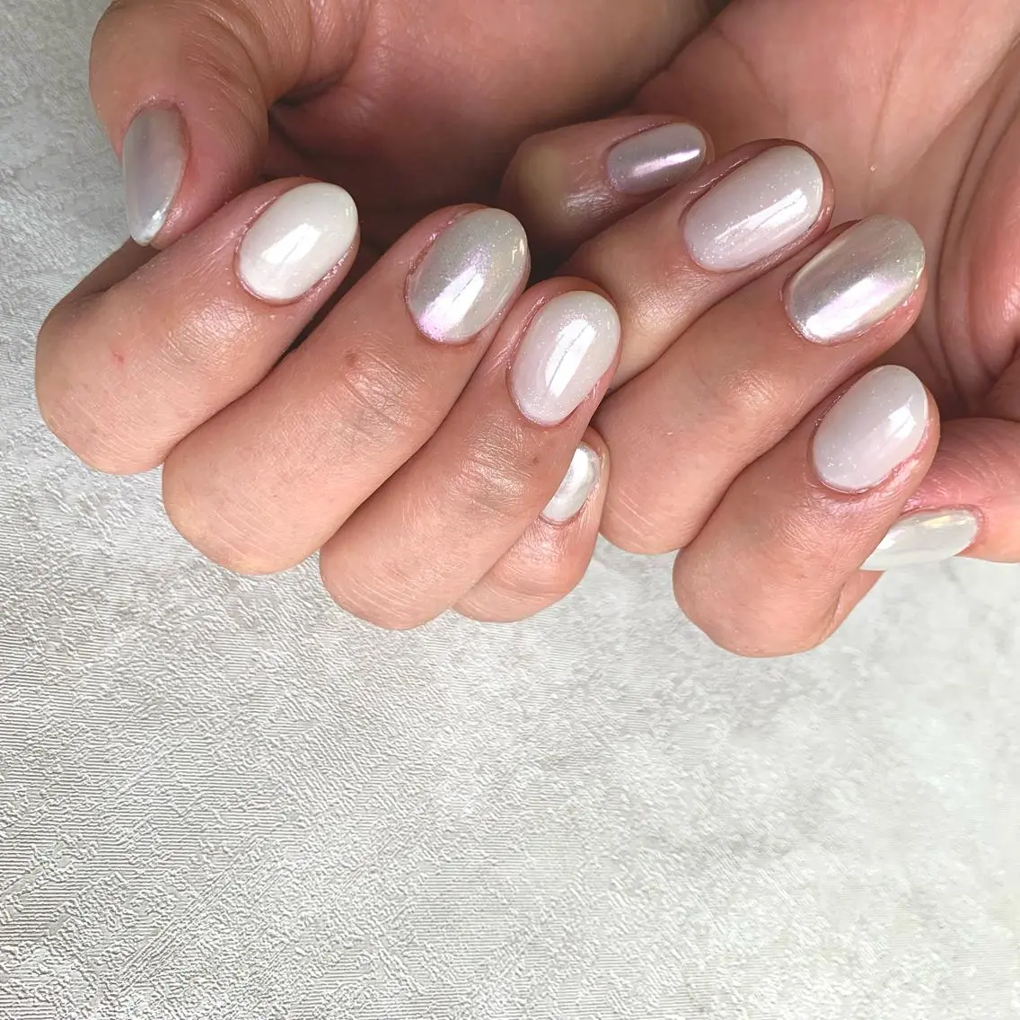 ショート gypsophila 野村のネイルデザイン