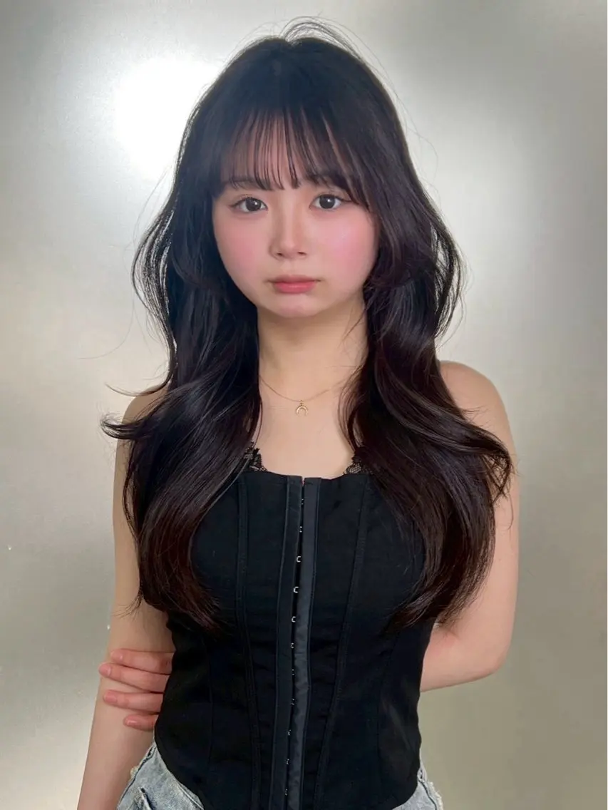 ロング カラー 透明感カラー 韓国風ヘア カット ヘアカラー トリートメント saya🍀/透明感 カラー/ヘアセットのヘアスタイル