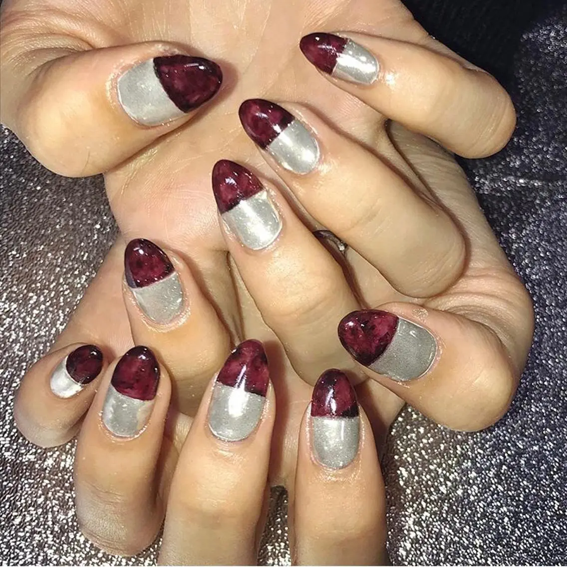 ネイル 渋谷／チップ長さ出し 👑アプレgel-xのネイルデザイン