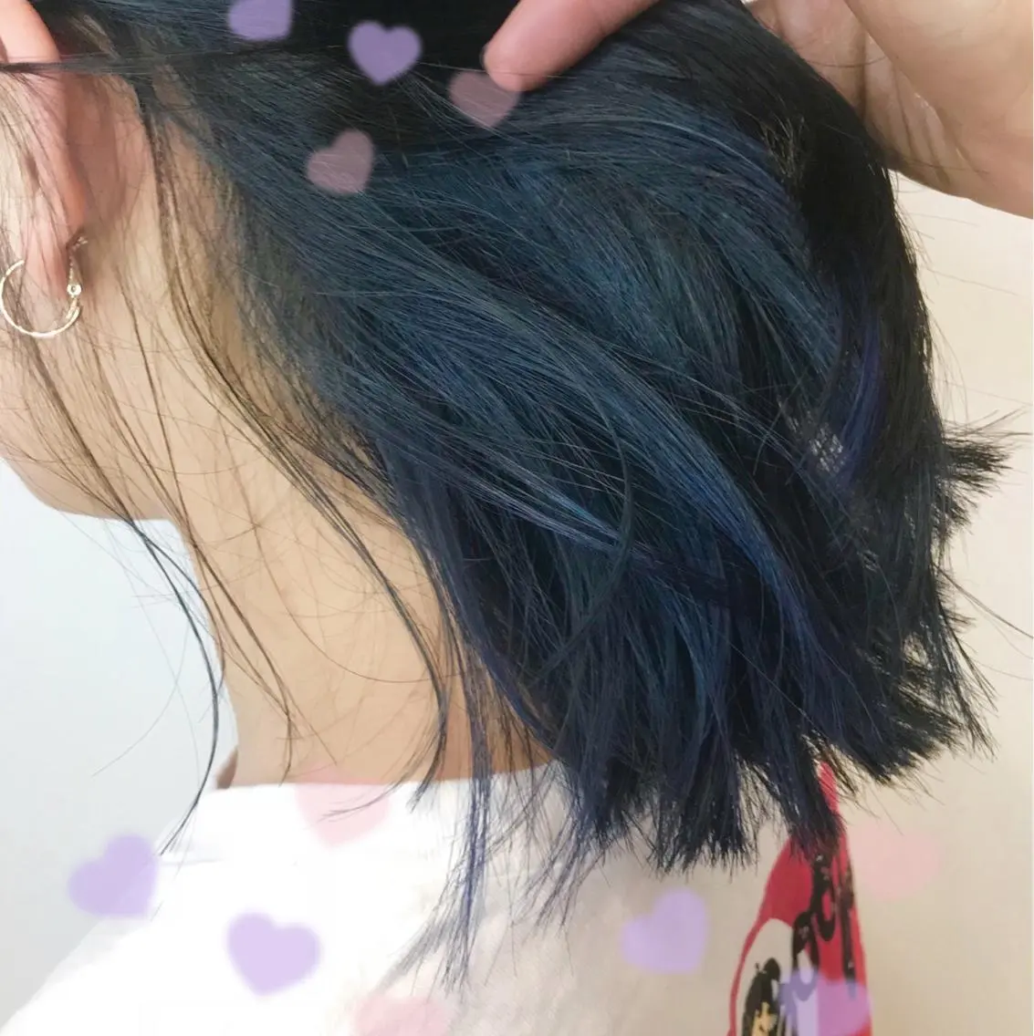 カラー ブルーカラー ネイビーカラー 新宿駅近♡個室 ♡関口三都季🌜のヘアスタイル