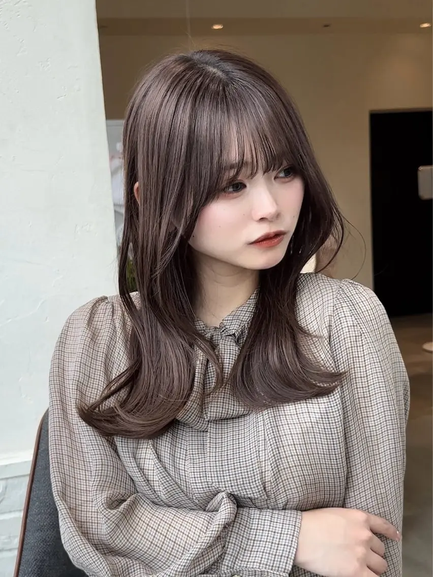 セミロング カラー ヘアアレンジ ⭐️銀座/ショート/ 艶カラー/りょうがのヘアスタイル