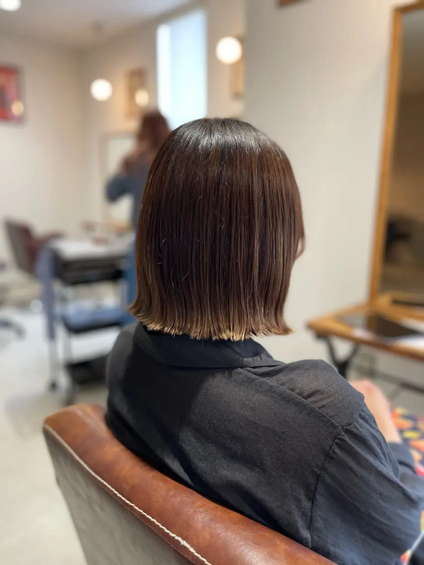 ミディアム カラー カット ヘアカラー 増田 夏季のヘアスタイル