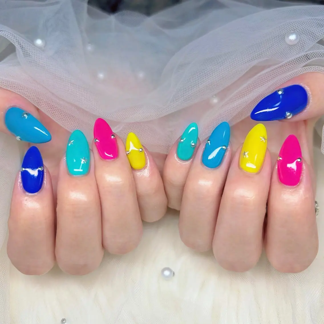 ネイル ハンドネイル Y🩵 Jasmineのネイルデザイン