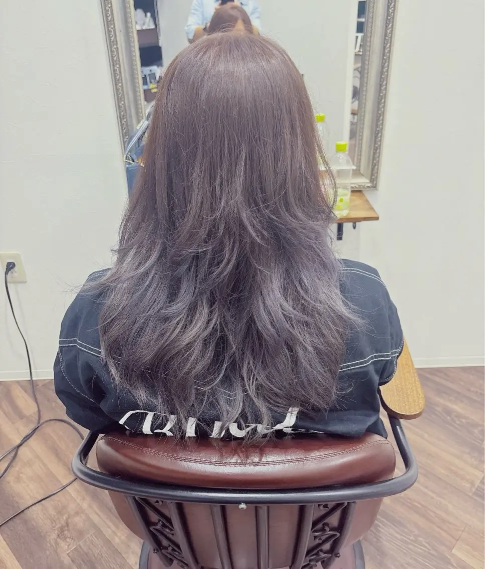 ロング カラー ブリーチ 透明感カラー レイヤーカット カット ヘアカラー 石井 達也のヘアスタイル