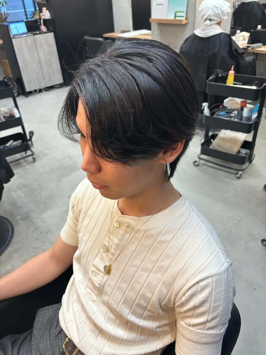 ショート メンズ カット 縮毛矯正 石井希武/学芸大学/ パーマ/縮毛矯正のヘアスタイル