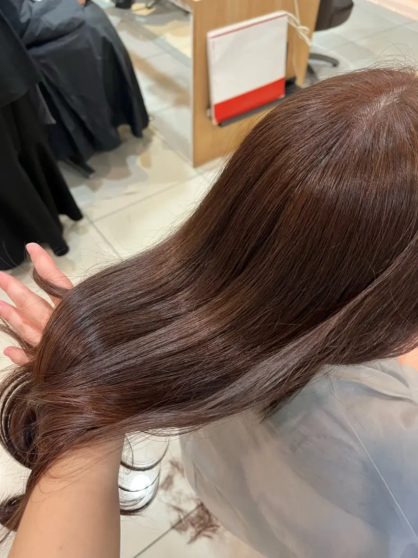 ロング カラー トリートメント カット ヘアカラー レイヤーカット/フェ ミニン/ yuukaのヘアスタイル
