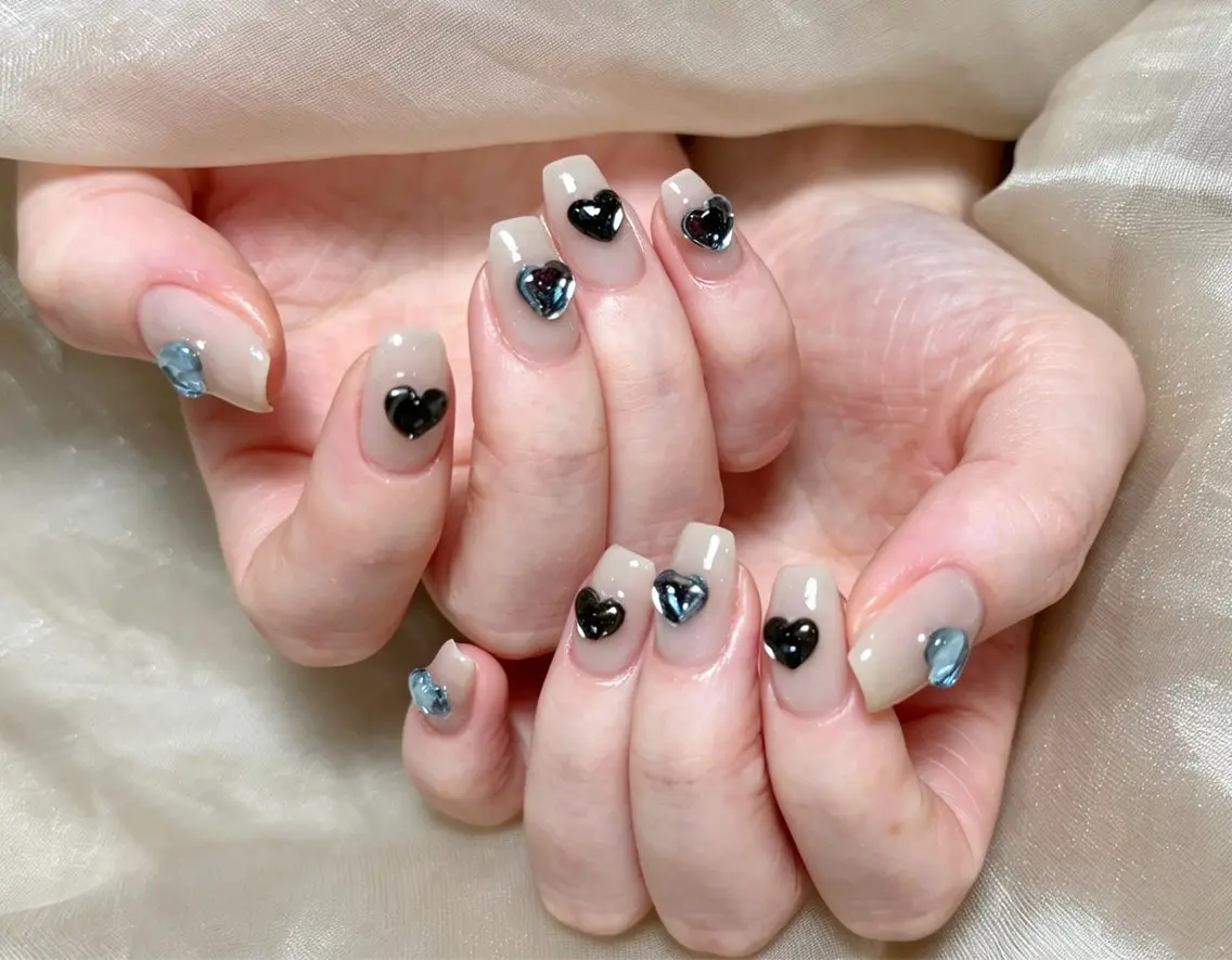 ネイル チークネイル 長さ出し フレンチネイル ジェルネイル 韓国ネイル ハンドネイル Lucky Nail Salon❶のネイルデザイン