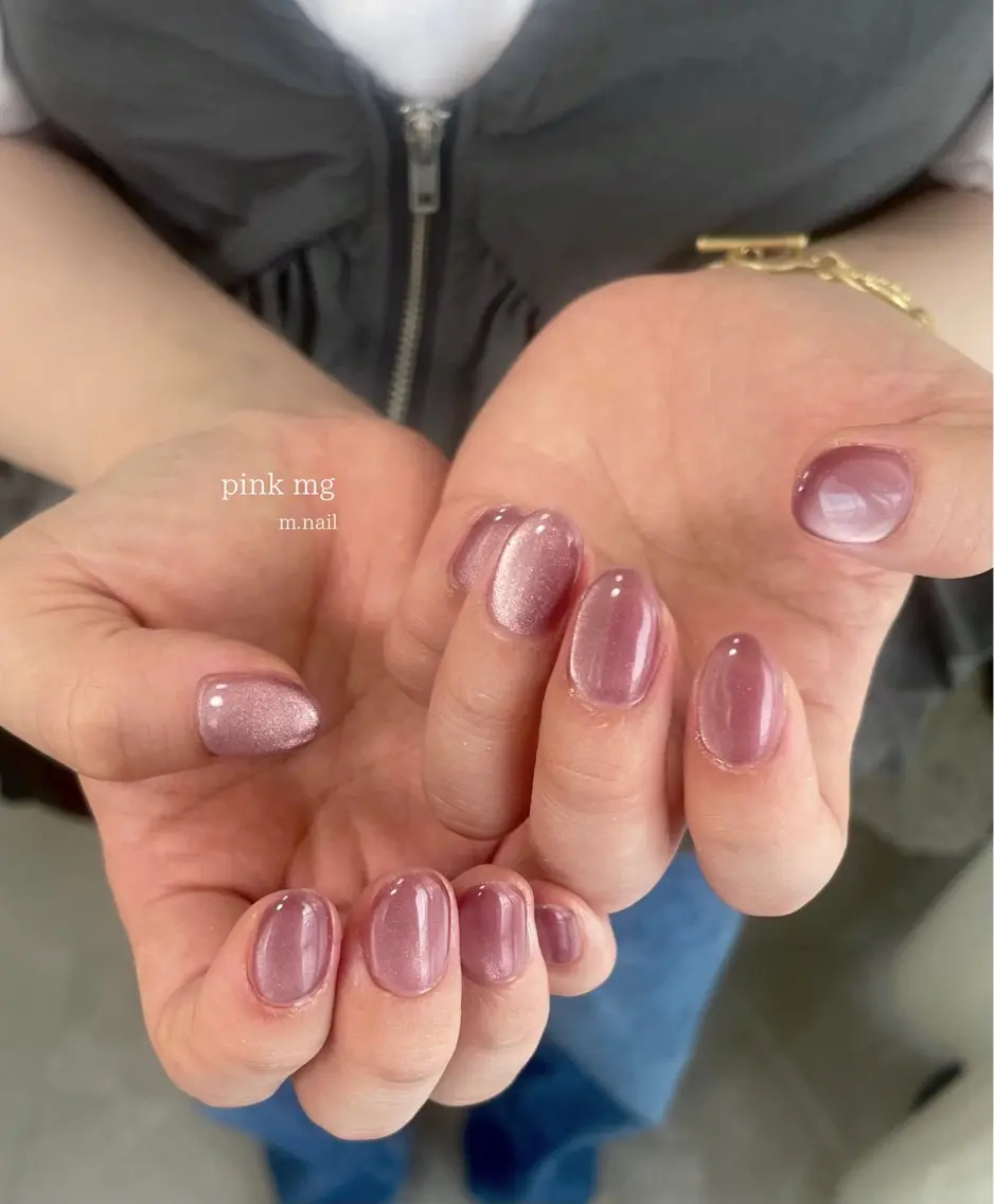 ネイル 韓国ネイル マグネットネイル シンプルネイル ハンドネイル m.nail salonのネイルデザイン