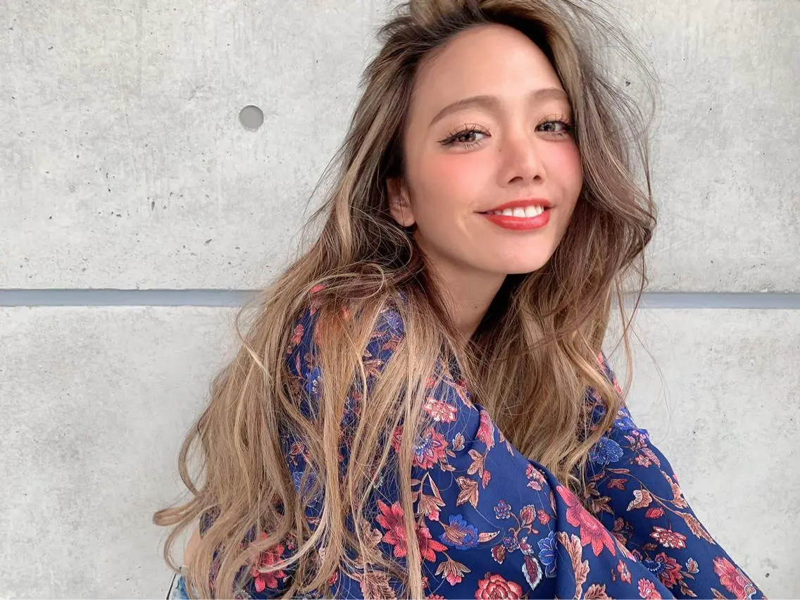 ロング カラー 大人っぽ♡上品な暖色 ♡ブリーチなし♡のヘアスタイル