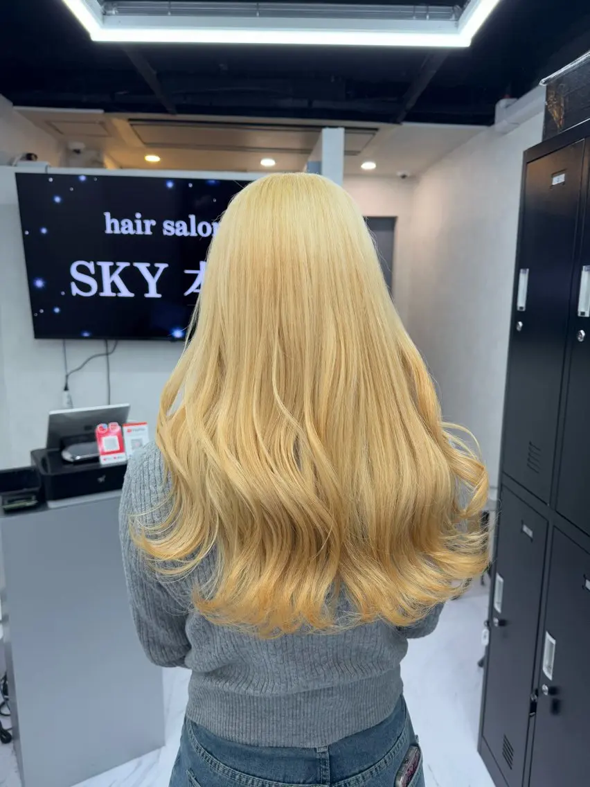 ロング ヘアカラー ブリーチ/エクステ モデル募集中🖤のヘアスタイル