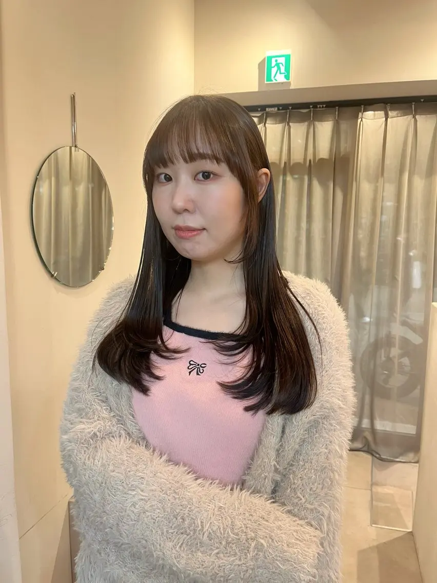 ロング カラー 透明感カラー レイヤーカット 竹内 穂乃佳のヘアスタイル